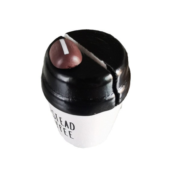 Creative Simple Round Mini Coffee Cup Business Card Holder Wooden Business Card Holder Note Holder Car Cute Handmade Ornaments