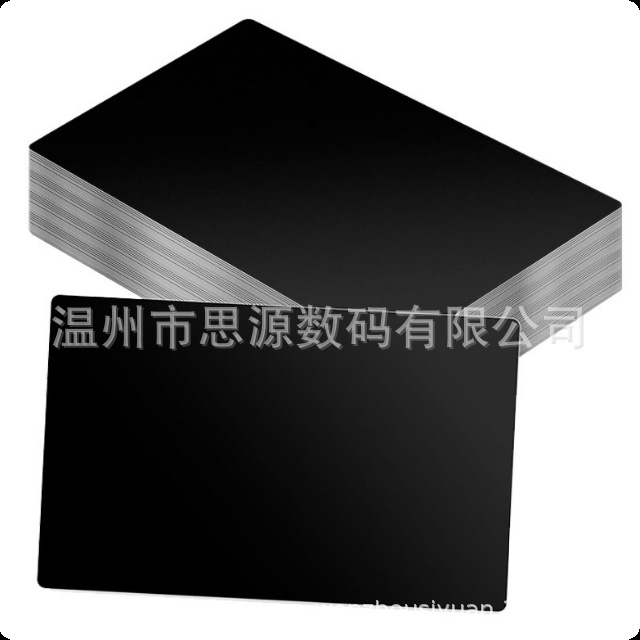 Laser Engraving DIY 0.8mm Blank Nameplate Thick Aluminum Sheet Spot Black Aluminum Alloy Sign Rounded Metal Business Card