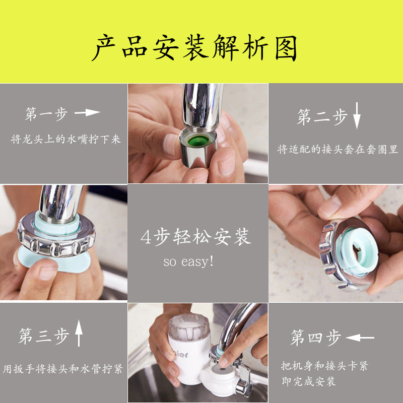 Filter water purifier original connection accessories connection type electric hot water faucet installation-free speed water heater adapter