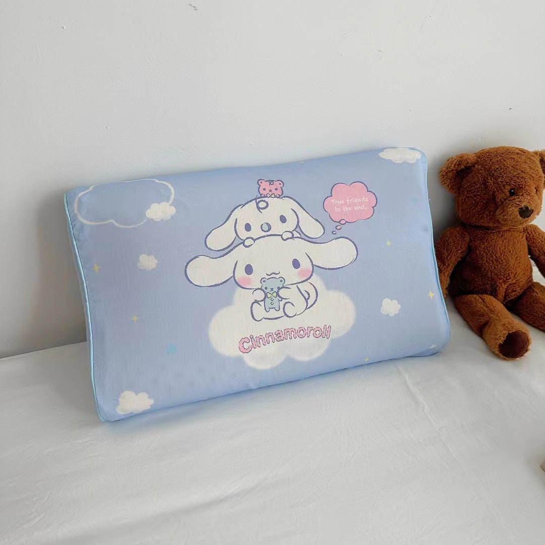 Sanrio Children's Natural Latex Pillow Cartoon Cotton Infant Class A Cotton Pillowcase Baby Neck Pillow