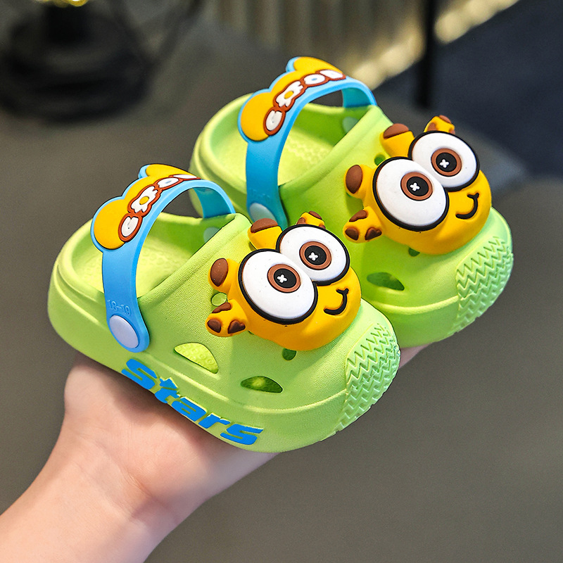 Children's Slippers Summer Girls' Baby Indoor Soft Bottom Non-slip Cartoon Cute Sandals and Slippers Boys Beach Hole Shoes
