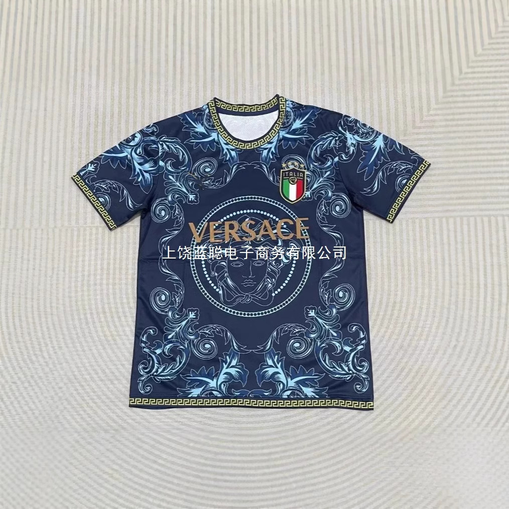 Station Summer Round Neck Short-sleeved Printed Jersey Men's and Women's Loose Pullover Street Hip-hop Sweatshirt Black