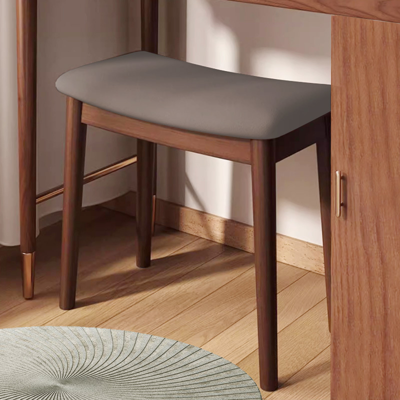 Solid Wood Makeup Stool, Simple Guzheng Stool, High-End Dressing Stool, Saddle Stool, Bedroom, Restaurant, Leisure Home Bench