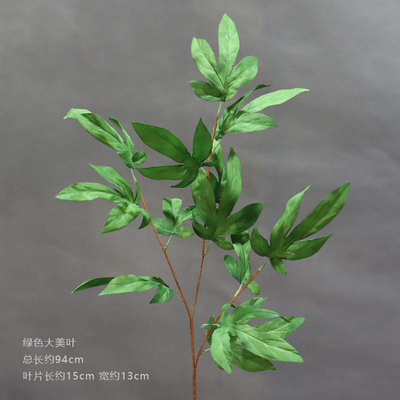 Green Artificial Flower Mori Ceiling Green Plant Leaves Wedding Flowers Matching Leaves Floral Decorative Props Artificial Flower Asparagus