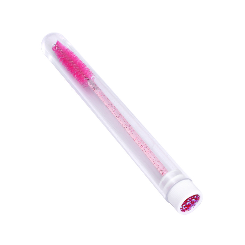 Cross Border Disposable Tube Mascara Brush Portable with Diamond Independent Packaging Eyelash Comb Makeup Eyebrow Brush Eyelash Brush