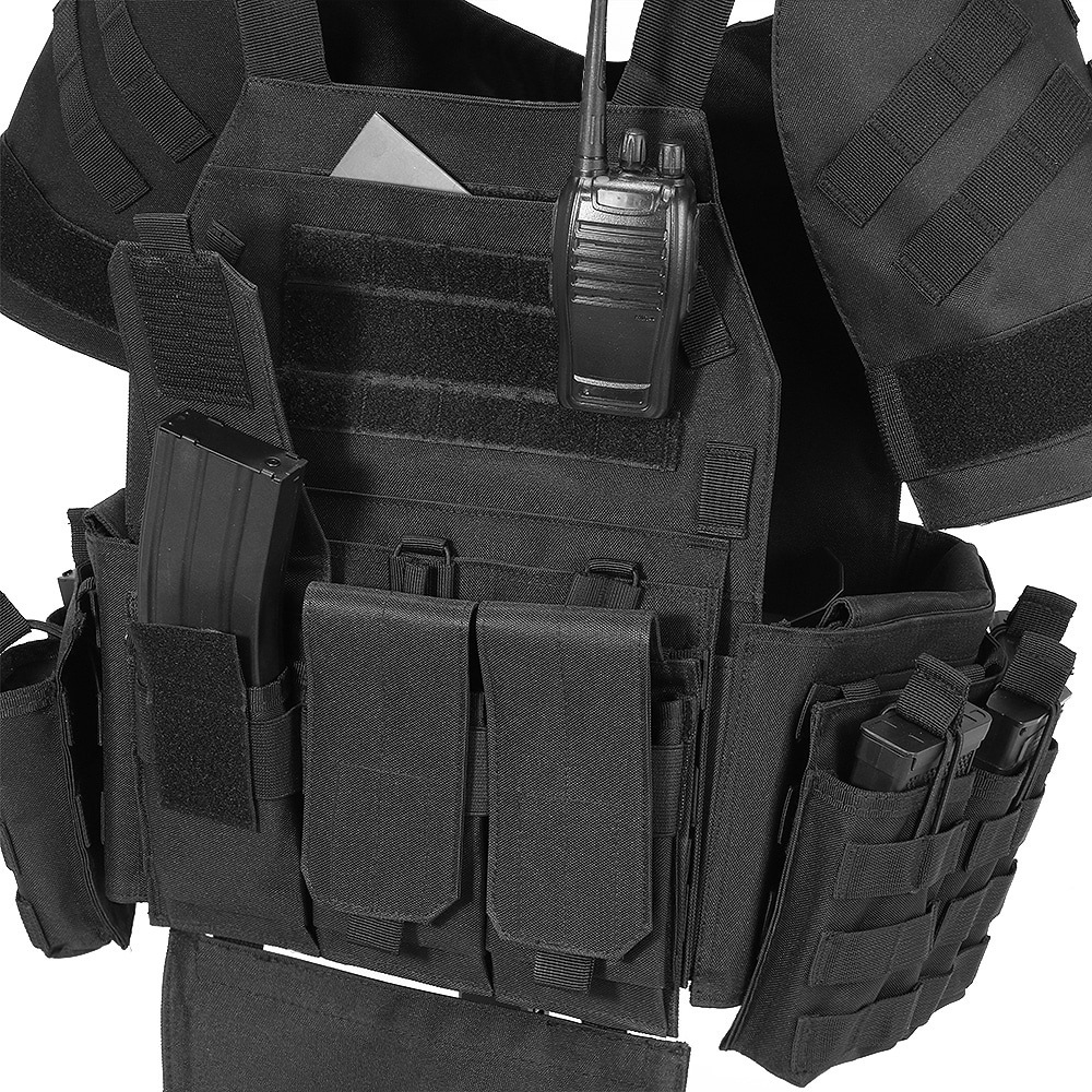 Tactical Vest Outdoor Field Real-Life Cs Body Armor Equipment Vest Wargame Training Uniform Bullet Hanging Molle Bag