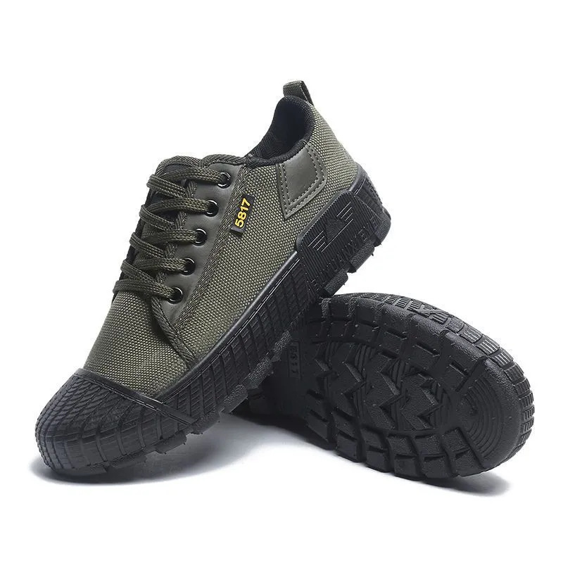 Liberation shoes men's summer shoes wear-resistant military training shoes construction site labor protection shoes rubber shoes women's farmland work shoes canvas fashion