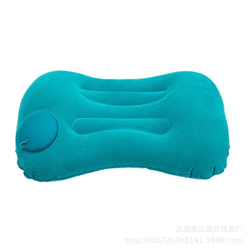 Travel Pillow Portable Folding Inflatable Pillow Adult Outdoor Sleeping Pillow Waist Cushion Office Pillow Lunch Break Sleeping Artifact