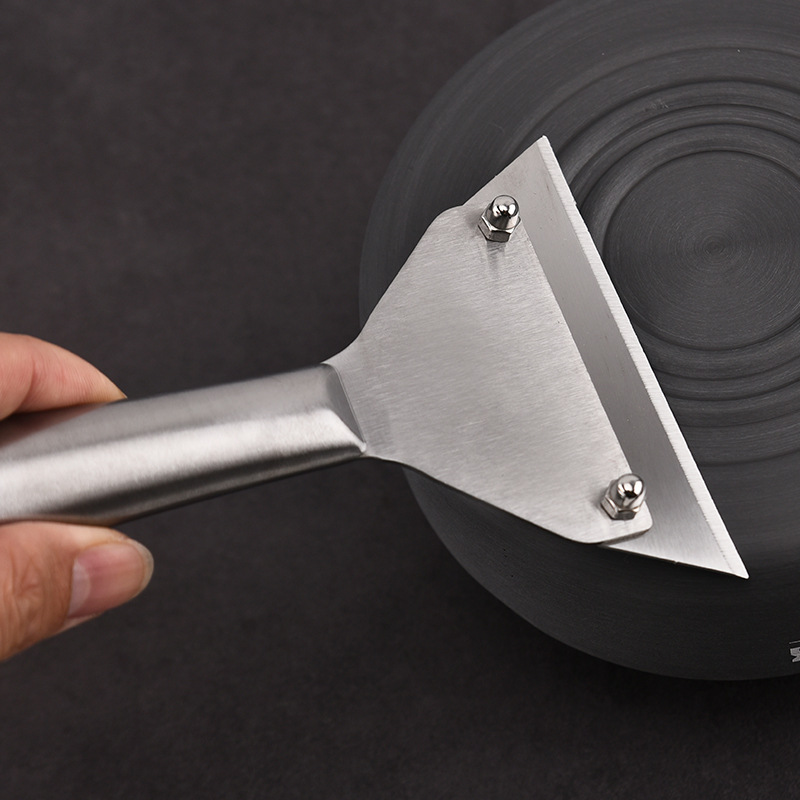 Oil removal shovel knife pot bottom scale removal tool tar removal shovel refrigerator Frost removal shovel SK5 stainless steel housekeeping cleaning