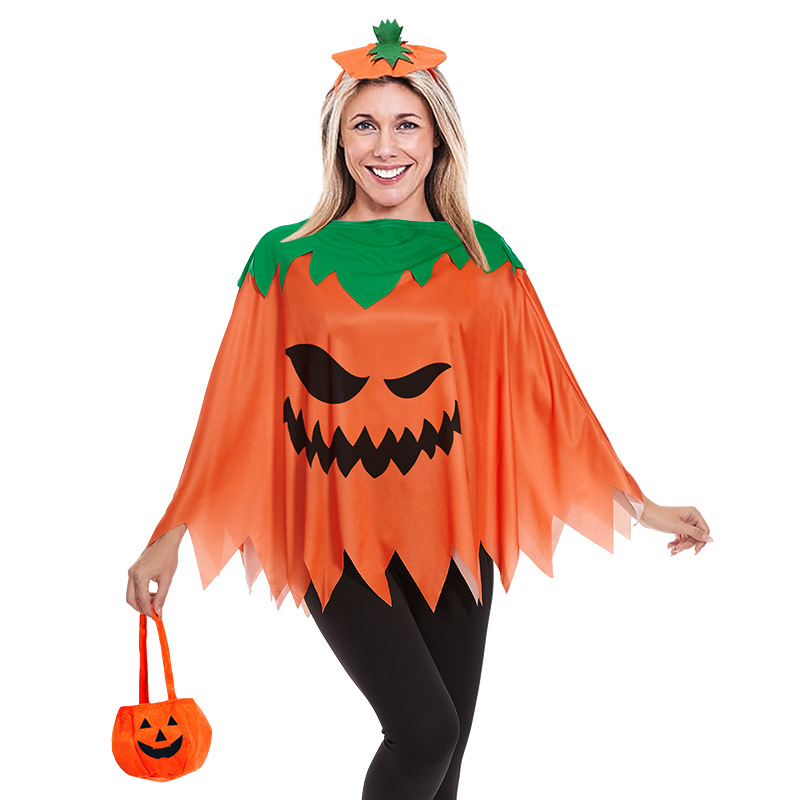 New Halloween Cape Cosplay Cosplay Stage Party Show Holiday Costume Pumpkin Cape