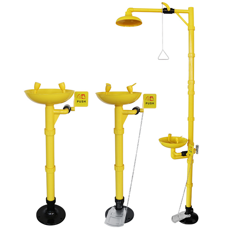 Factory direct wholesale generation of ABS engineering plastics composite vertical pedal emergency shower eyewash