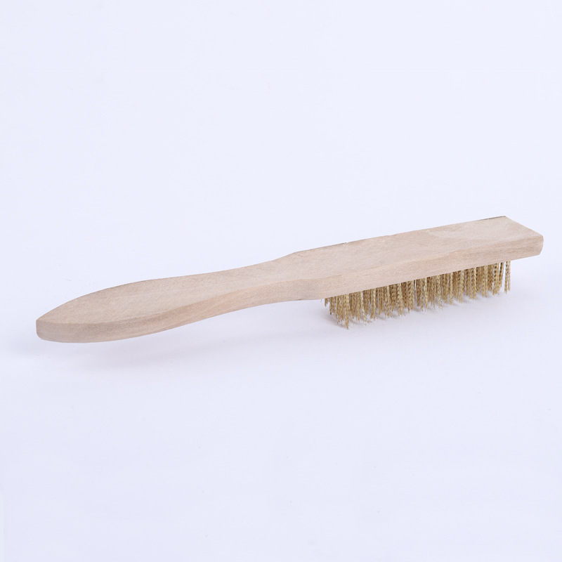 Wooden handle wire brush cleaning brush grinding polishing derusting brush fish scale brush grill stain stainless steel wire brush