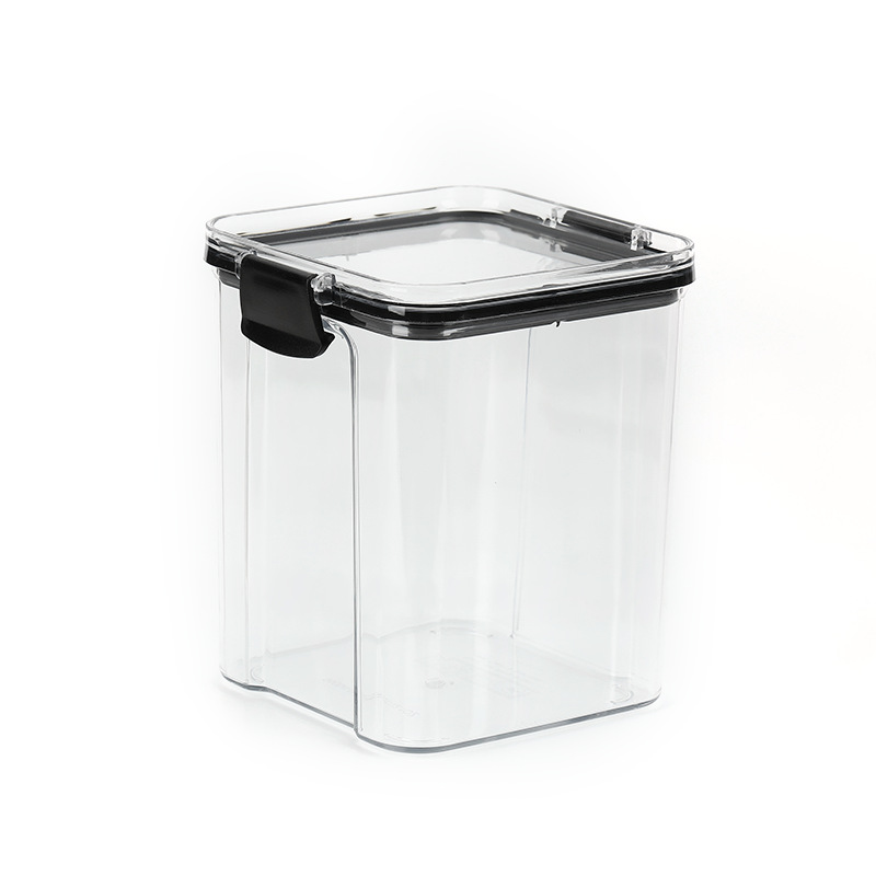 Food Grade Sealed Jar Plastic Thickened Transparent Storage Box Square Snack Storage Jar Grain Storage Jar