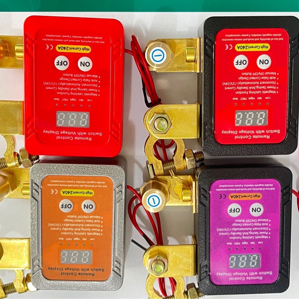 25 New Cut-Off Switch 12V240A Remote Battery Disconnect Switch Automatic Power-Off Switch for Cars and Large Trucks