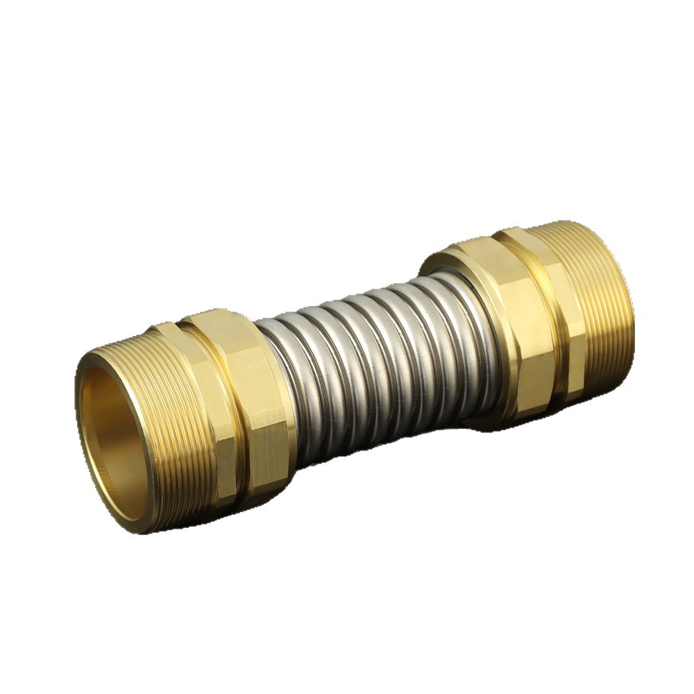 Copper Head 304 Stainless Steel Shock-Absorbing Corrugated Pipe New National Standard 3C Certified Liquefied Gas Explosion-Proof Water Hose Gas Pipe