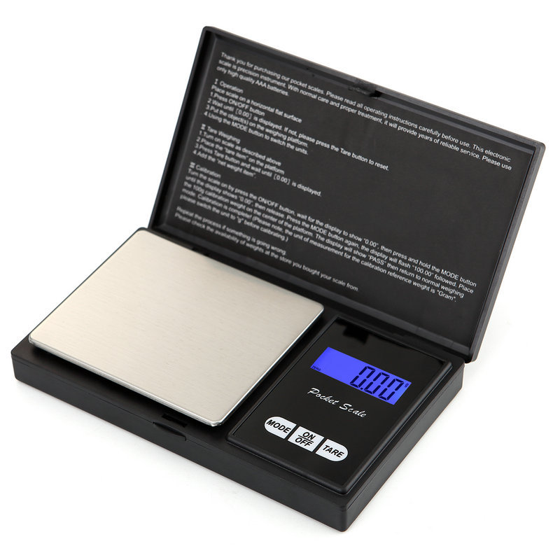 High-Precision Mini Jewelry Scale Portable Gold Jewelry Carat Scale Small Lipstick Powder Flap Pocket Pants Scale Flip-Top Electronic Scale