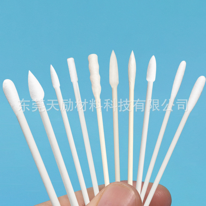 Factory Direct Sales of Dust-Free Cotton Swabs for Optical Instruments, Round-Head and Pointed-Head Cotton Swabs, Industrial Purification Cotton Swabs, Powerful Factory