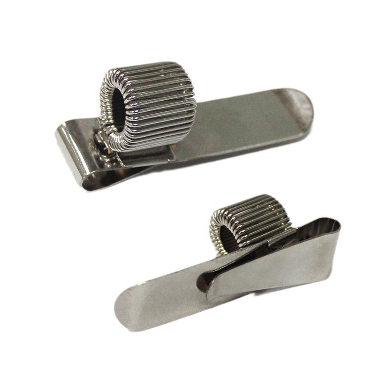 Pen holder one-hole portable single-hole hook spring clip two-hole pen buckle three-ring pen back buckle