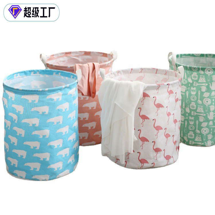 Rural dirty clothes storage basket dirty clothes basket storage bag large dirty clothes basket storage bucket wardrobe toy storage box