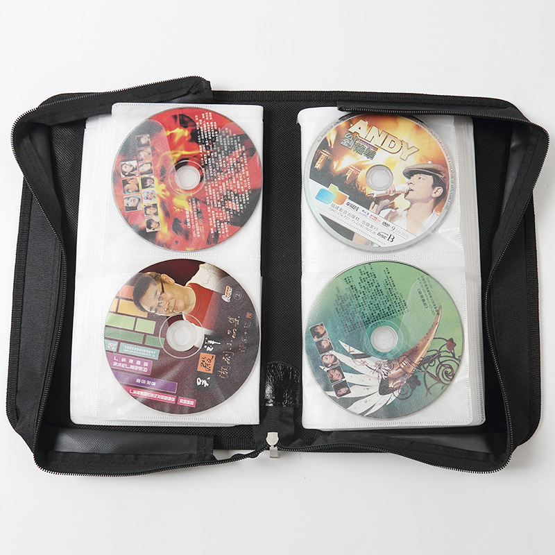 In-Stock Cd Case 128 Discs Thickened Inner Pages Large Capacity Storage Box Cd Case Portable Car Disc Case
