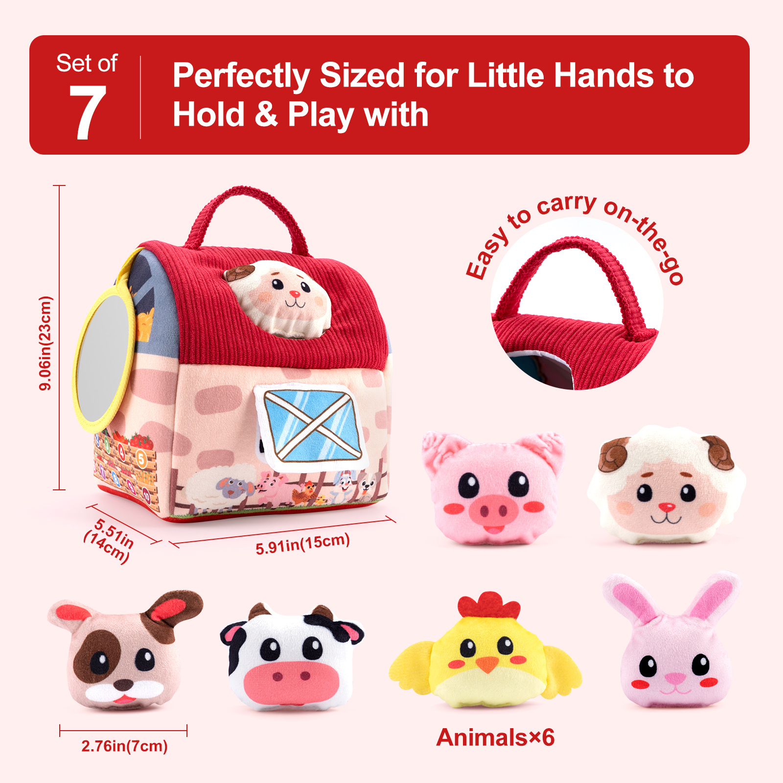 Amazon New Plush Toy Doll Mini Farm House Box Small House Doll Children's Educational Sensory Cross-border
