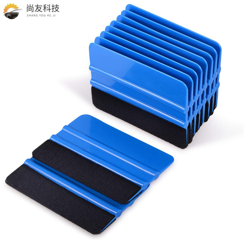 Синий классический квадратный скребок для автомобильной пленки, набор для изменения цвета