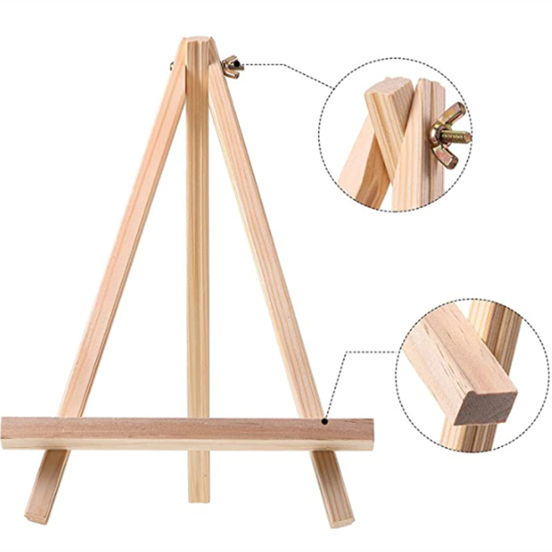 Mini desktop small easel wooden children folding small easel stand sketch oil painting display stand