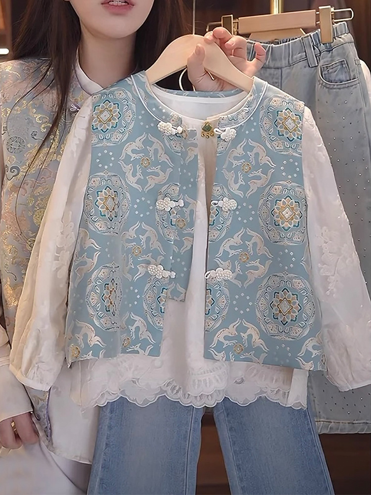 Girls' Hanfu 2026 New Spring Outfit, Stylish and Fashionable Chinese-Style National Style Set, Spring and Autumn Two-Piece Set for Girls