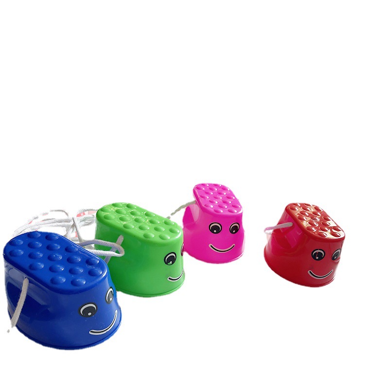 Supply kindergarten plastic stilts children stilts children stilts smiling face stilts
