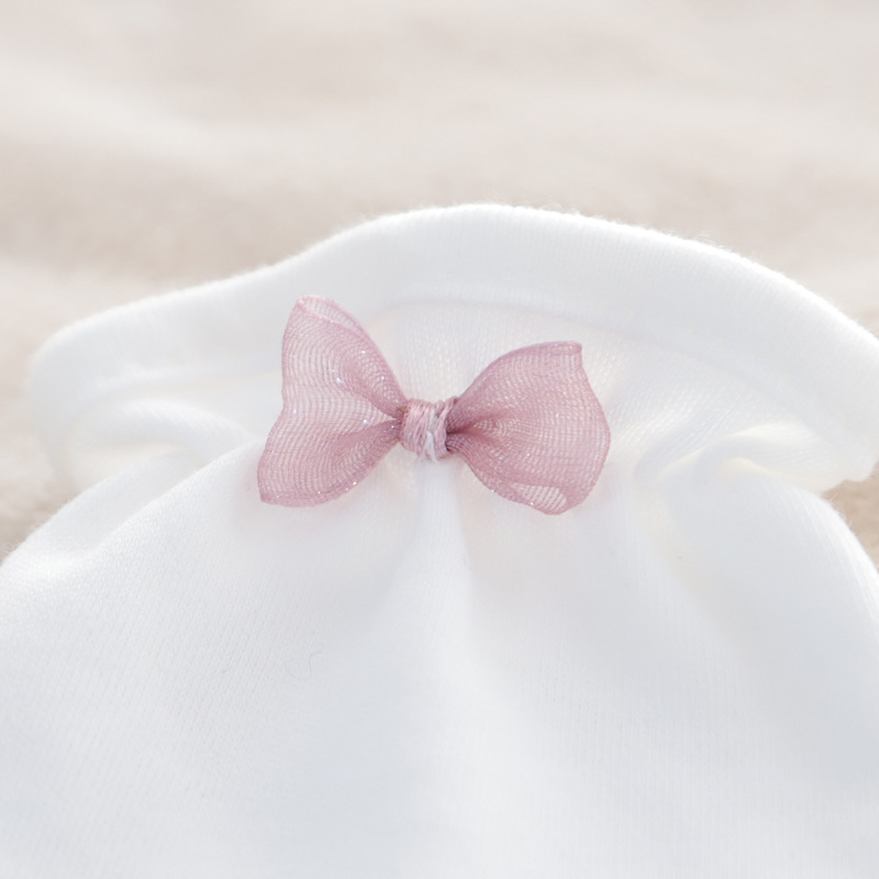 Baby Anti-scratch Cotton Gloves Baby Hanging Gloves Newborn Gloves Autumn and Winter New Bow Gloves
