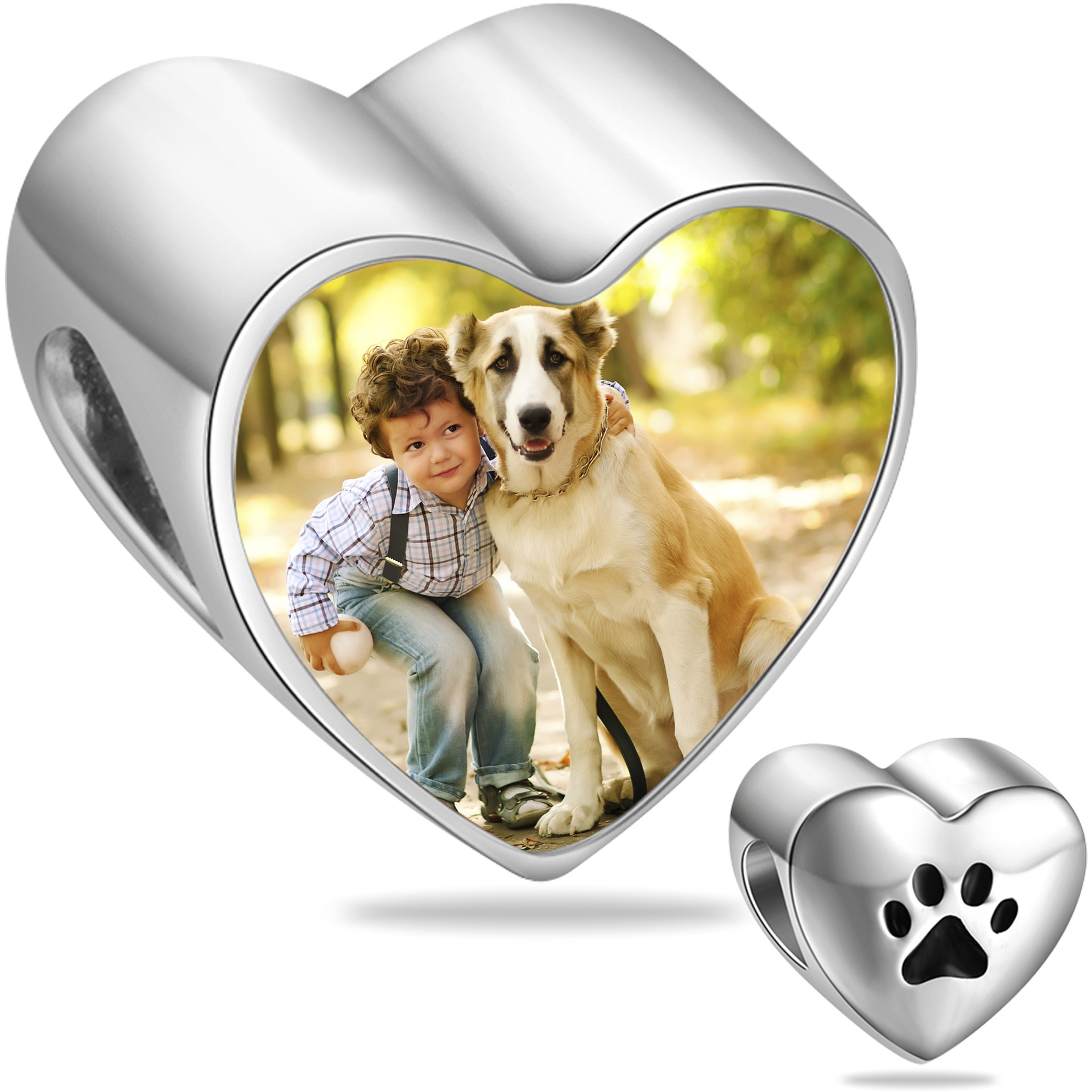 DIY Beaded Bracelet Necklace Dual-use Accessories S925 Sterling Silver Beads Sticker Photo Foreign Trade in stock Wholesale