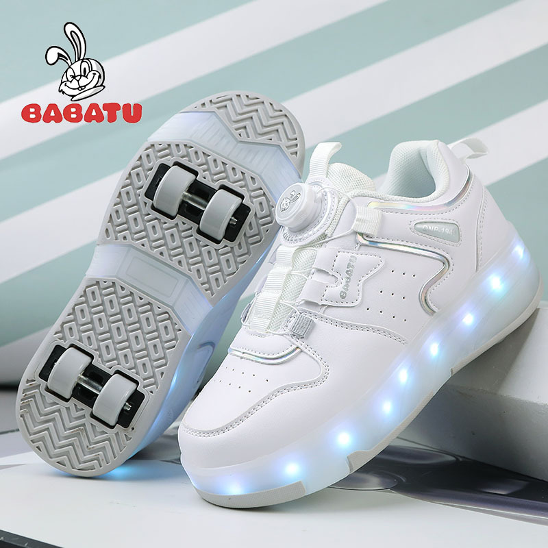 Barbara rabbit factory new heloo shoes four-wheel skating shoes boys children's shoes girls skating shoes luminous