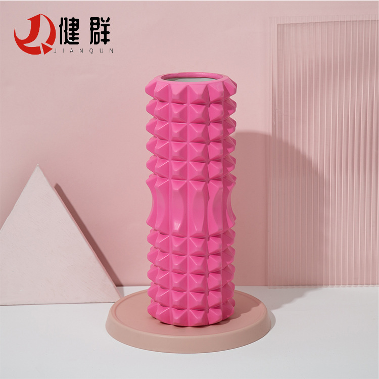 EVA foam shaft yoga column hollow wolf tooth stick Crescent type fitness calf muscle relaxation yoga massage roller