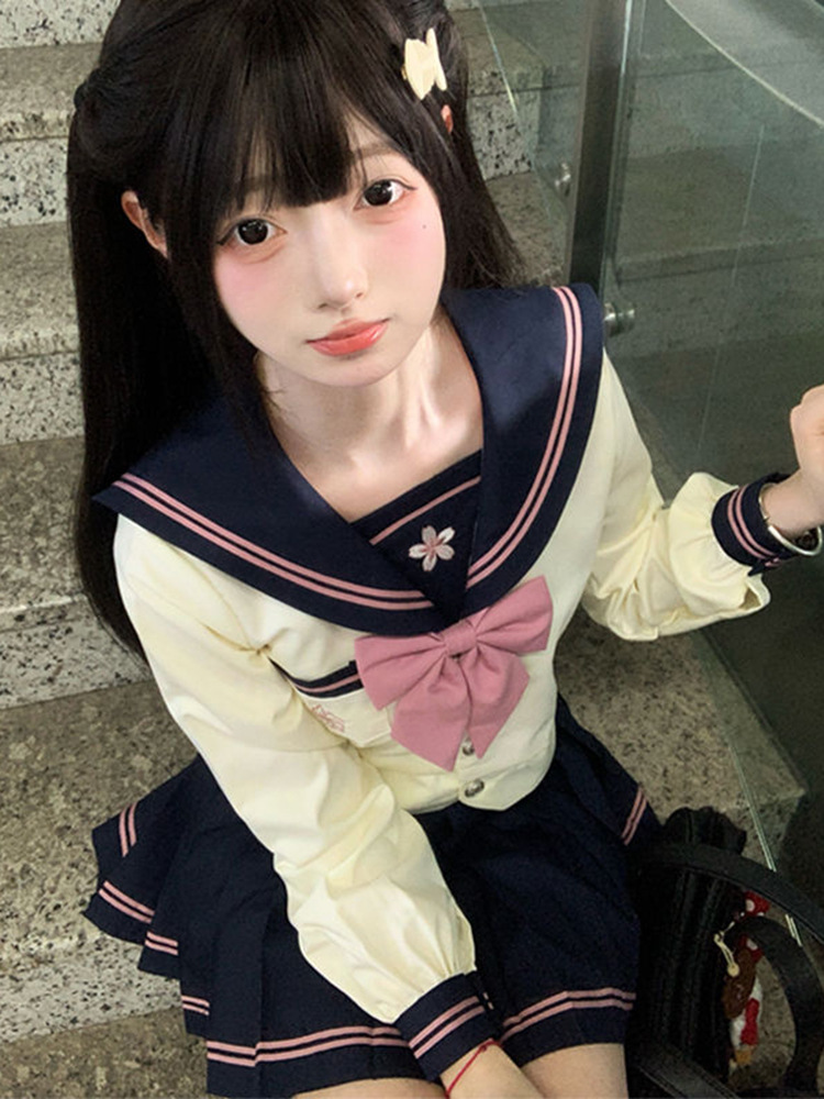 【Ono Nakano】Original Jk Uniform Sailor Suit Authentic Japanese College Style Summer Autumn Basic Student Uniform
