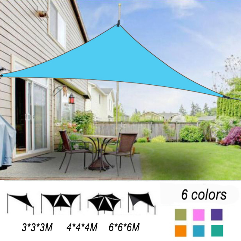 Outdoor Triangle Canopy Outdoor Courtyard Balcony Sunscreen Sunshade Sail 3 m Folding Silver-coated Sunshade Landscape Canopy