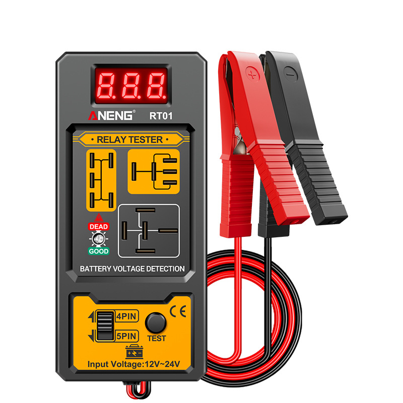 Car Relay Detector 12-24V Four-Pin Five-Pin Relay Analyzer Battery Voltage Test Instrument