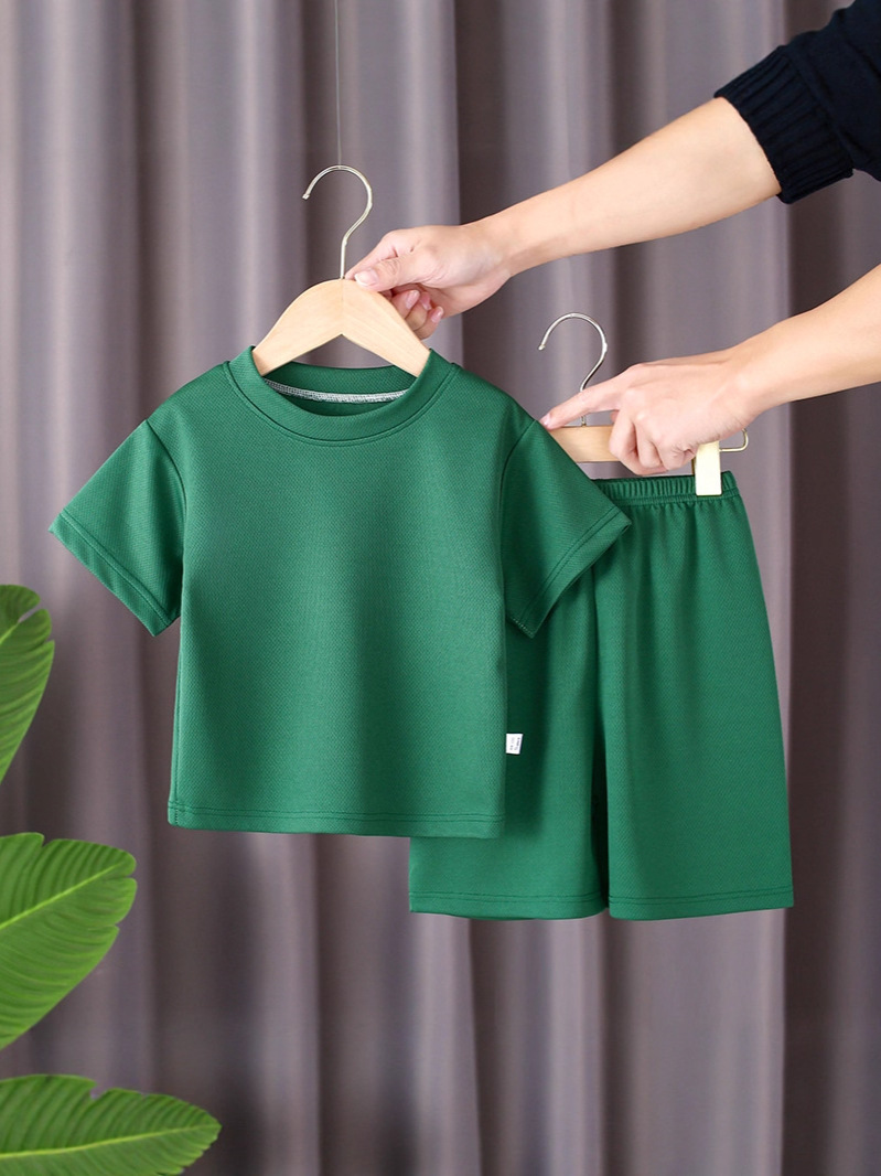 Children's Sports Suits for Men and Women, Baby Basketball Uniforms, Summer Mesh Vests, Shorts, Quick-Drying Suits, Summer Uniforms