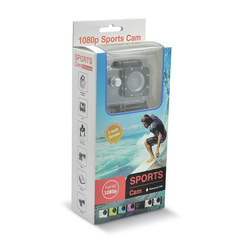 Cross-Border Popular Underwater Outdoor Cycling Camera Digital Waterproof Sports Camera Portable Recorder Hd