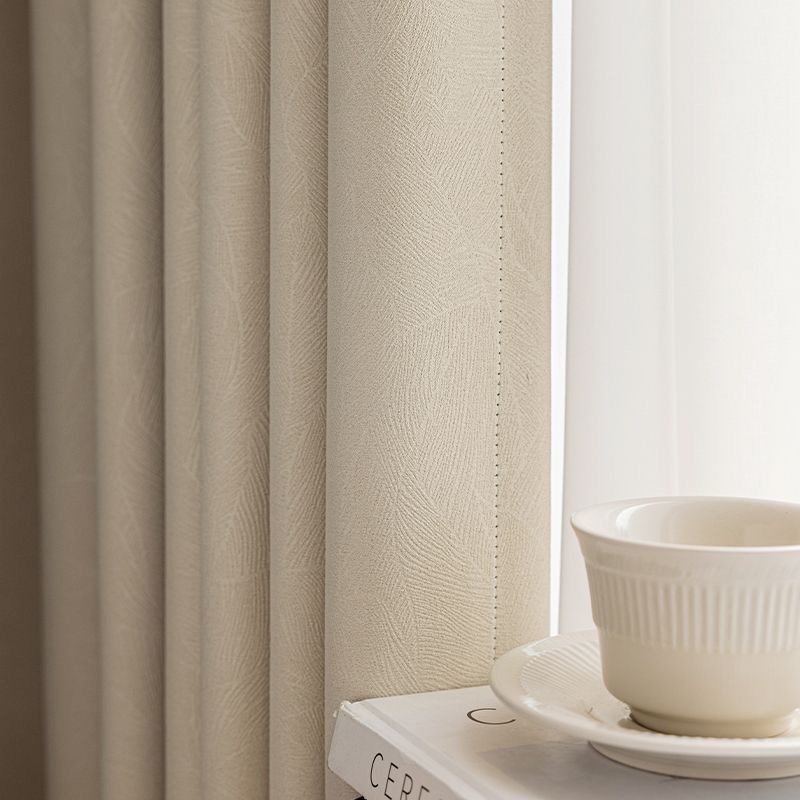 Flowery Black Gold Blackout Electric Carving Embossed Curtain Cloth Modern Minimalist Living Room Bedroom Balcony Hotel Engineering Finished Curtain