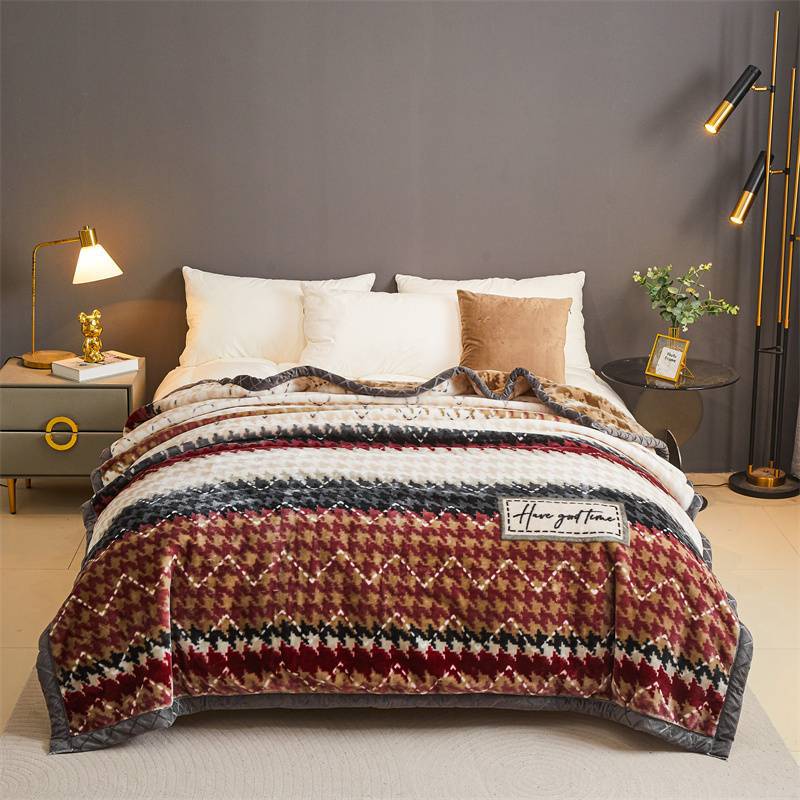 2025 новый тип утолщенного пледа Рашель с принтом