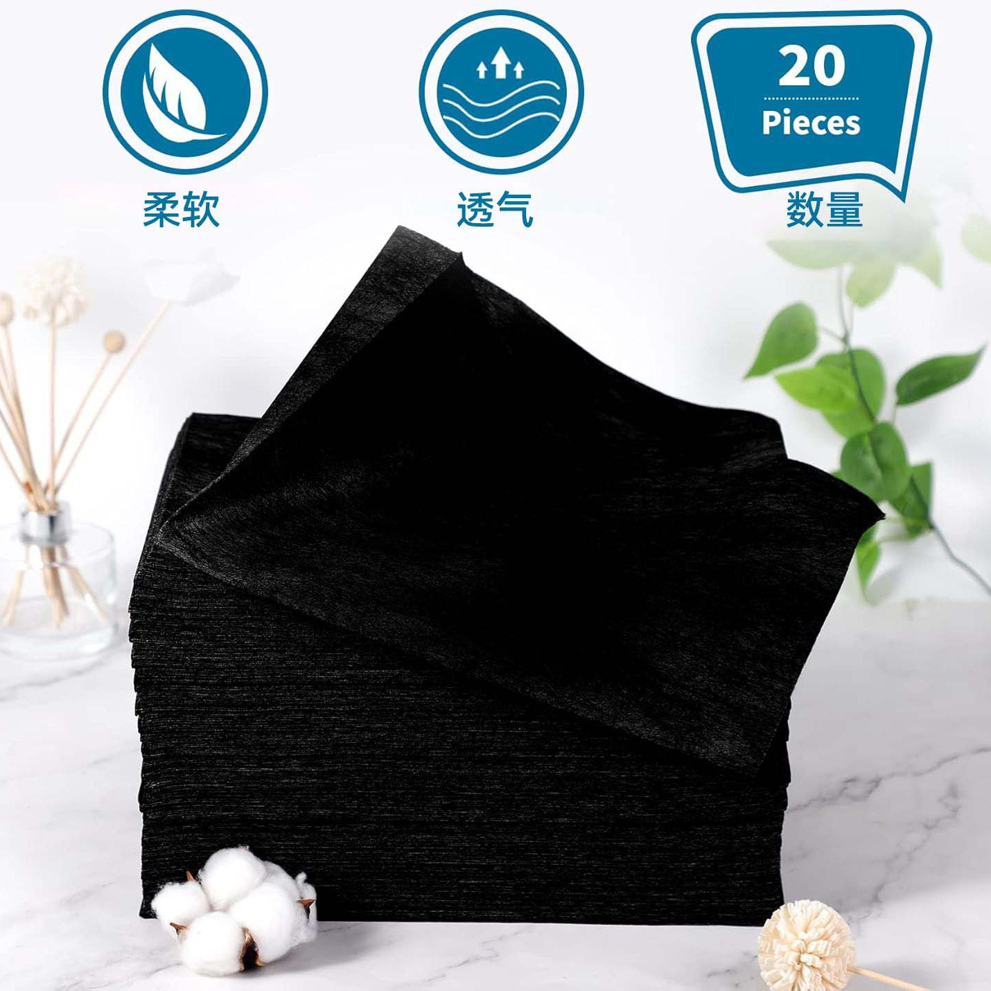 Black Pad Single Tattoo Disposable Non-woven Bed Sheet Waterproof Composite Film Beauty Tattoo Tablecloth Table Mat Mattress