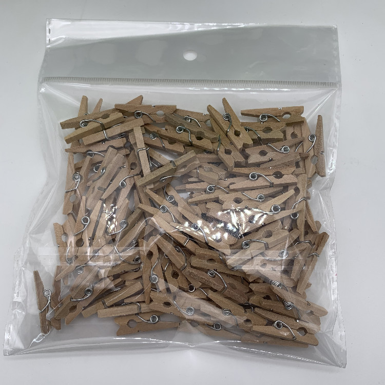 Log color 2.5*0.3cm, 3.5*0.7cm wooden clip wooden small clip bulk clip