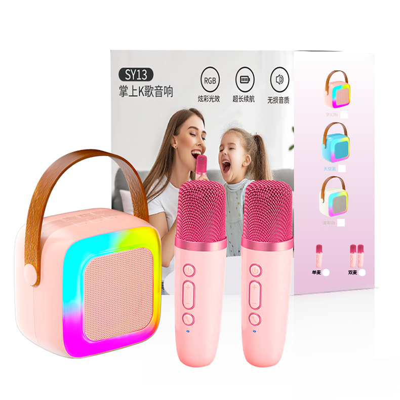 Sy13 Bluetooth Audio Mini Handheld Microphone Singing All-In-One Machine Kidsren's Home Audio Karaoke Wireless K12