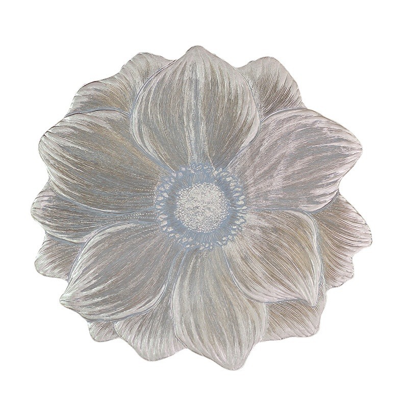 Cross-border Lotus Placemat Heat-proof Waterproof Oil-proof PVC Washable Heat Insulation Mat Hotel Restaurant Table Mat Ins Style