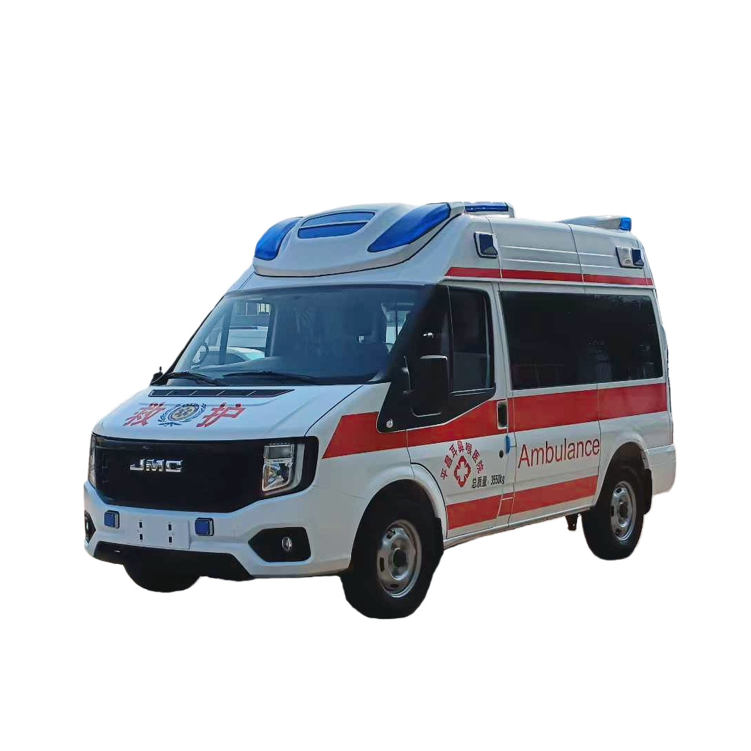 Customized Export Jmc Ambulance Four-Wheel Drive Pickup Emergency Vehicle Negative Pressure Cabin Vehicle Factory Four-Wheel Vehicle Modification