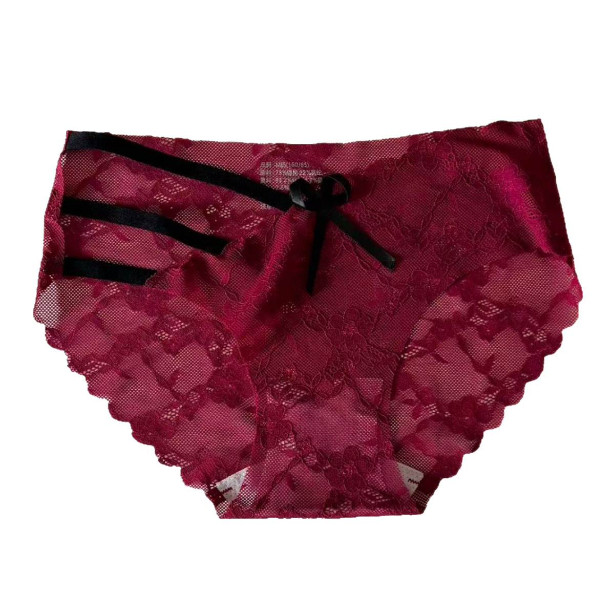 Hollow French Lace Red Underwear for the Year of Birth, Sexy and Seductive Women's 2025 New Pure Lust Mesh Briefs