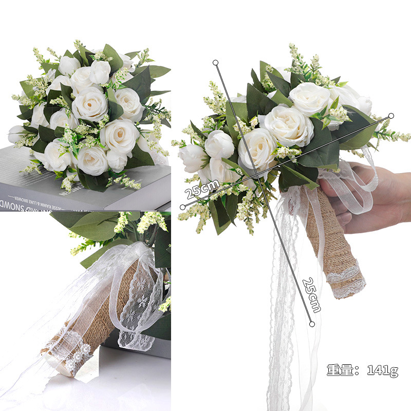 Western-Style Wedding Artificial High-End Hand-Held Bouquet Forest Outdoor Wedding Photography Props New Bridal Bouquet