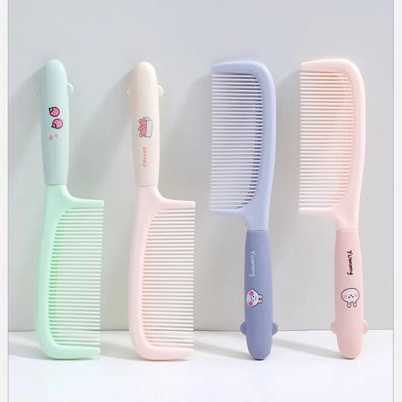 Мультяшная расческа, милый силиконовый пластиковый гребень для прямых волос, домашний, для студентов, девочек, портативная, с густыми зубьями, оптовая продажа