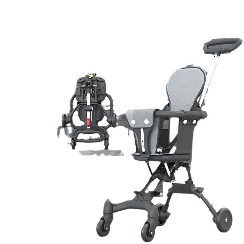 Wholesale baby walker artifact baby walker comfortable lightweight foldable baby four-wheel stroller two-way children walker