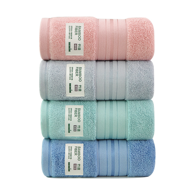 [Class A Thickened 160g] Bamboo Fiber Towel Household Face Towel Soft Absorbent Embroidered LOGO Gift Box